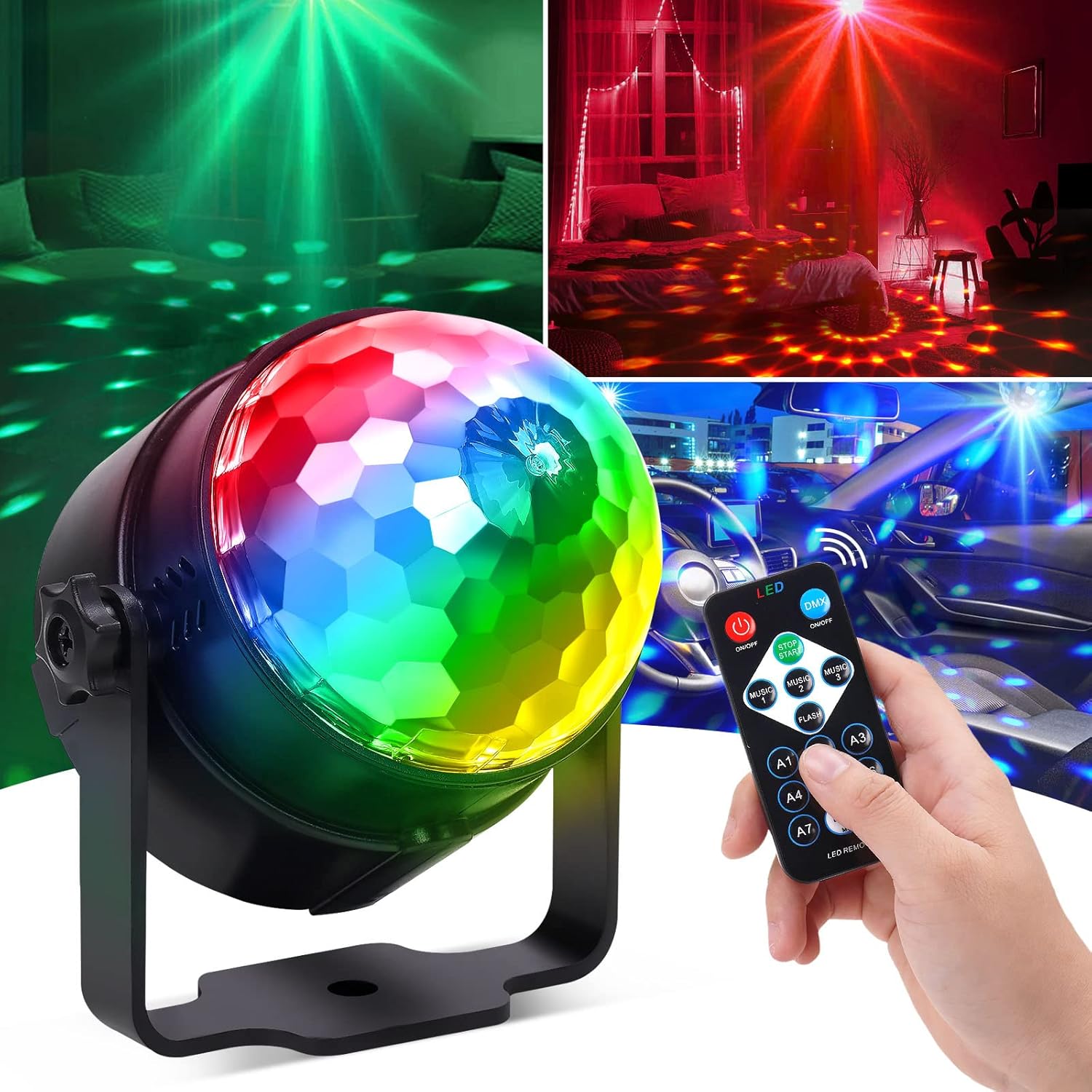 Audio Music Dj - RGB LED 무대 디스코 빛 회전