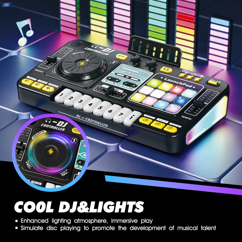 다기능 DJ 믹서 어린이 시뮬레이션 DJ 컨트롤러 라이 - Audio Music Dj 리뷰 및 가격