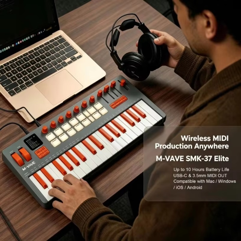 M-VAVE SMK-37 엘리트 MIDI 키보드, 37 - Midi Controller Pad 리뷰 및 가격